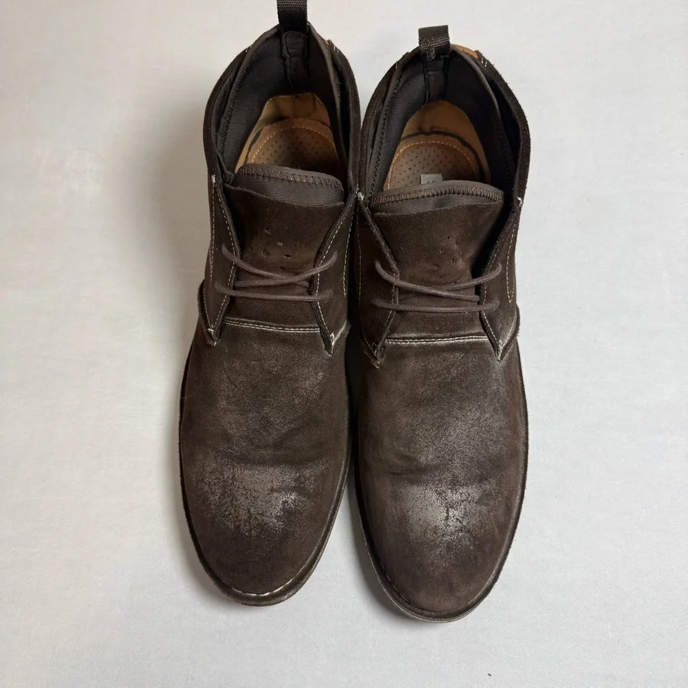 Steve Madden Syrio Distressed Brown Suede Leather Lace up Ankle Boots Size 13